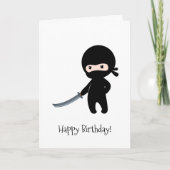 Tiny Angry Ninja Verjaardag Kaart (Voorkant)