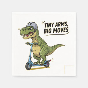 Tiny Arms. Grote energie. Dino op wielen! Servet