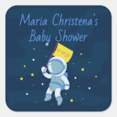 Tiny Astronaut Baby Shower Sticker -> Kleine Astro (Voorkant)