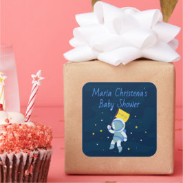 Tiny Astronaut Baby Shower Sticker -> Kleine Astro