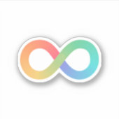 Tiny Autism Infinity Symbool Sticker (Voorkant)