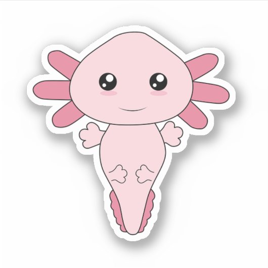 Tiny Axolotl Sticker (Voorkant)