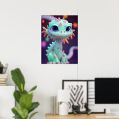 Tiny Baby Dragon Poster (Thuiskantoor)