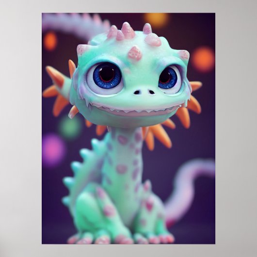 Tiny Baby Dragon Poster (Voorkant)