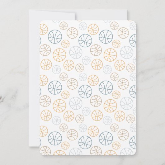 Tiny Baller Basketball Baby shower Uitnodiging (Achterkant)