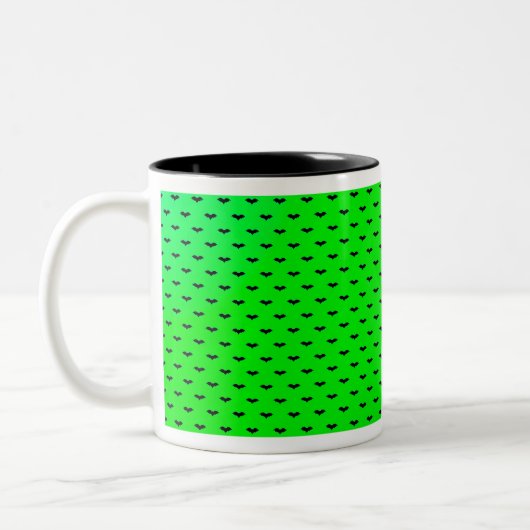 Tiny Bats Green Tweekleurige Koffiemok (Links)
