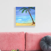 Tiny Beach Scene Schilderen Verpakt Canvas (Insitu (Woonkamer))