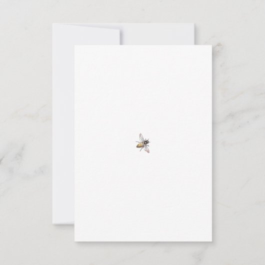 Tiny Bee Wedding Reply Card RSVP Kaartje (Achterkant)