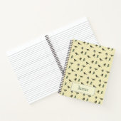 Tiny Birds Pattern on Beige Personalised Notitieboek (Binnen)