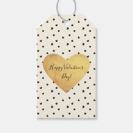 Tiny Black Hearts Valentijnsdag Cadeaulabel