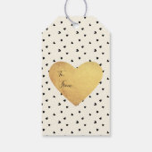 Tiny Black Hearts Valentijnsdag Cadeaulabel (Achterkant)