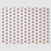 tiny black orange volleyballs pattern tissuepapier (Voorkant)