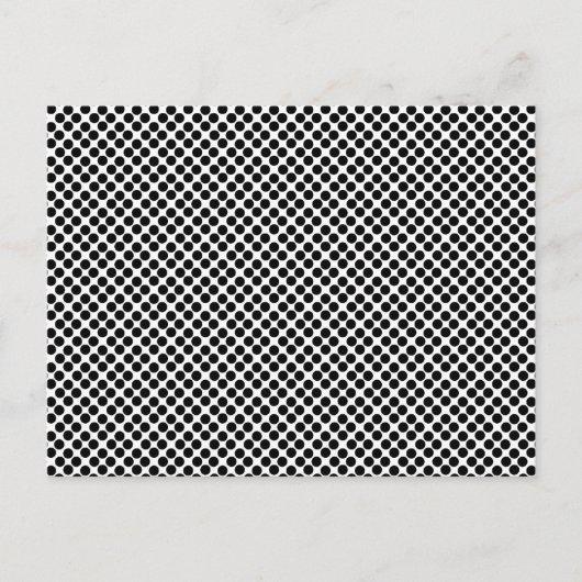 Tiny Black Polka Dot Pattern Briefkaart (Voorkant)