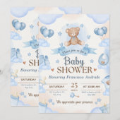 Tiny Blessing Baby Shower Elegant Ontwerp Kaart (Voorkant / Achterkant)