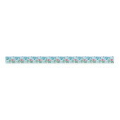 Tiny Bloom Blue Flowers Spring Garden Grosgrain Lint (Voorkant)