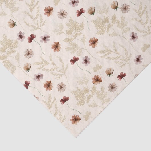 Tiny Bloom Waterverf Pattern Tissuepapier (Detail)