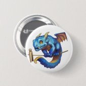 Tiny Blue Dragon Ronde Button 5,7 Cm (Voorkant /achterkant)