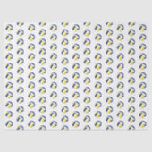 tiny blue gold volleyballs pattern tissuepapier (Voorkant)