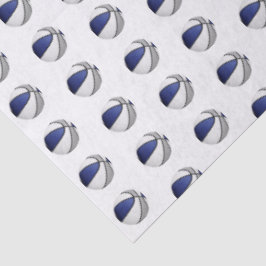tiny blue gray basketballs pattern tissuepapier