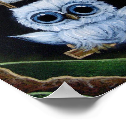 TINY BLUE OWL DIE VAN DE MON SCHAKELT POSTER (Hoek)