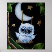 TINY BLUE OWL DIE VAN DE MON SCHAKELT POSTER (Voorkant)
