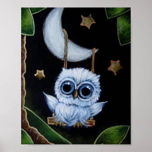 TINY BLUE OWL DIE VAN DE MON SCHAKELT POSTER (Voorkant)