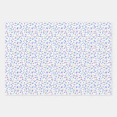 Tiny Blue & Purple Flowers op wit Inpakpapier Vel (Voorkant 2)