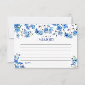 Tiny Blue Wildflowers Funeral Share a Memory Kaart (Voorkant)