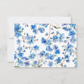 Tiny Blue Wildflowers Funeral Share a Memory Kaart (Achterkant)