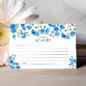 Tiny Blue Wildflowers Funeral Share a Memory Kaart