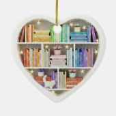 Tiny Book Shelves Rainbow Bookshelf 2Dprint Books Keramisch Ornament (Achterkant)