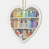 Tiny Book Shelves Rainbow Bookshelf 2Dprint Books Keramisch Ornament (Links)