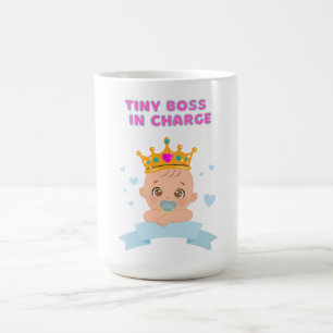 Tiny Boss in Charge - Bold Funny Peuter Koffiemok