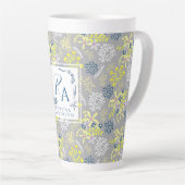 Tiny Bouquet Bloemen Grijs lavendel Latte Mok (Rechterhoek)