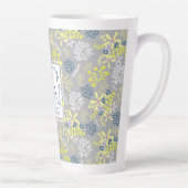 Tiny Bouquet Bloemen Grijs lavendel Latte Mok (Rechts)