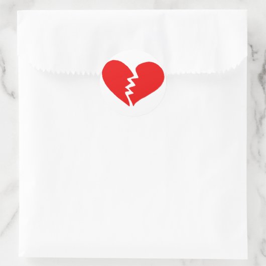 Tiny Broken Heart Ronde Sticker (Tas)