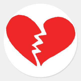 Tiny Broken Heart Ronde Sticker