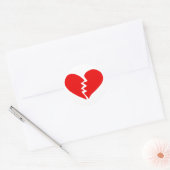 Tiny Broken Heart Ronde Sticker (Envelop)
