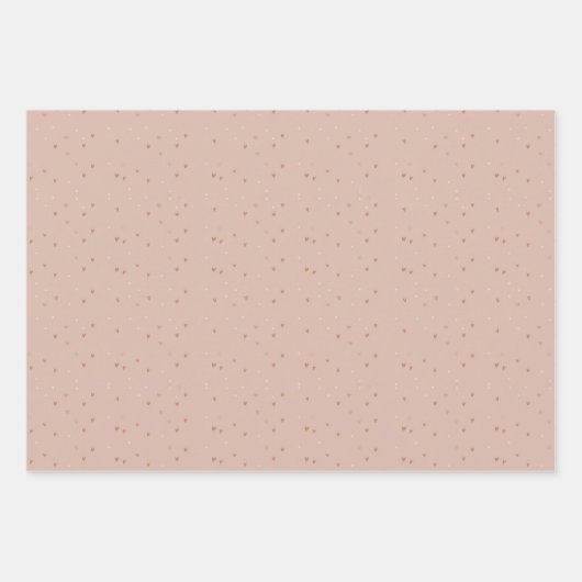 Tiny brown Hearts  Inpakpapier Vel (Voorkant 2)