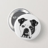 Tiny Bulldog Cheer Pin Ronde Button 5,7 Cm (Voorkant /achterkant)