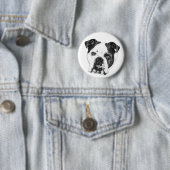 Tiny Bulldog Cheer Pin Ronde Button 5,7 Cm (In situ)