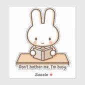 Tiny bunny study Vinyl Sticker (Vel)