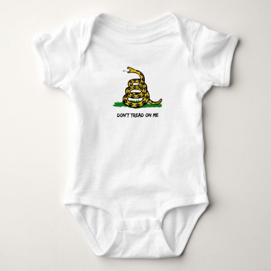Tiny but Free - Gadsden Flag Baby Onesie Romper (Voorkant)