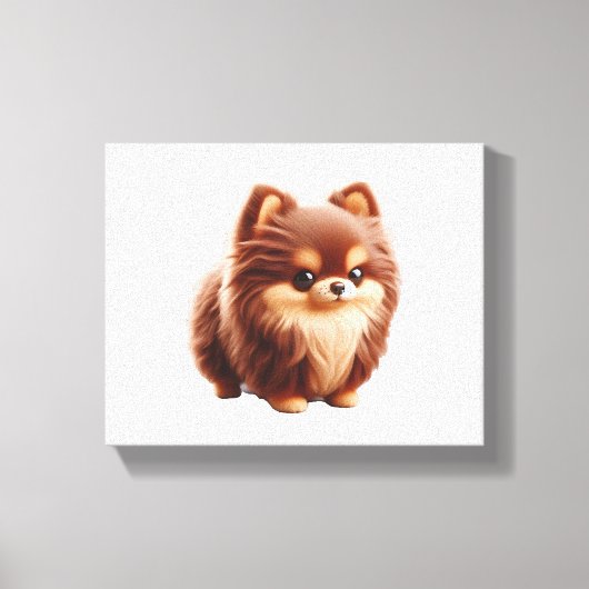 Tiny But Mighty – Chihuahua Attitude T-shirt Canvas Afdruk (Voorkant)