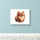 Tiny But Mighty – Chihuahua Attitude T-shirt Canvas Afdruk (Insitu (Houten vloer))