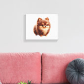 Tiny But Mighty – Chihuahua Attitude T-shirt Canvas Afdruk (Insitu (Woonkamer))