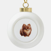 Tiny But Mighty – Chihuahua Attitude T-shirt Keramische Bal Ornament (Voorkant)