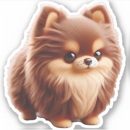 Tiny But Mighty – Chihuahua Attitude T-shirt Sticker (Voorkant)