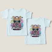 Tiny but Mighty Chihuahua Toddler Tops & T-Shirts (Ontwerp Voorkant & Achterkant)