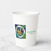 Tiny but Mighty Dino Cup Papieren Bekers (Achterkant)